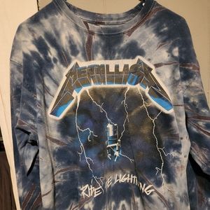 METALLICA 1985 RIDE THE LIGHTNING TOUR TIE DYE LONG SLEEVE SIZE LG